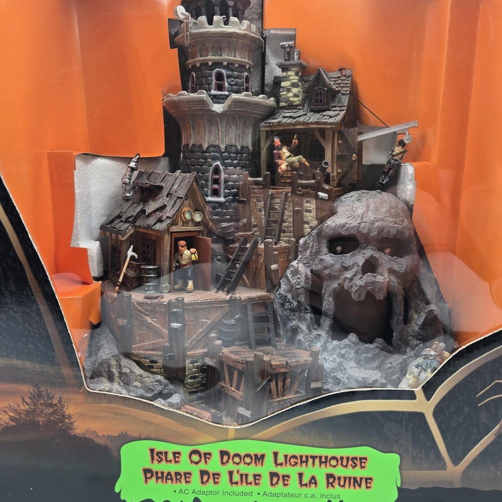 Rare‎ Lemax Spooky Town Isle Of Doom, Lighthouse 2004 MUSIC LIGHTS MOTION Works